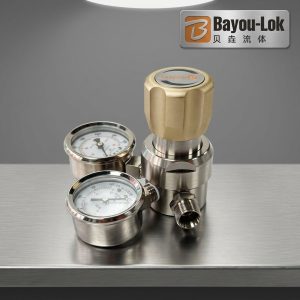 B12 High Pressure Gas Regulator High Purity SS316L Gas Regulator for CO2 Hydrogen Nitrogen Argon Laboratory Cylinders