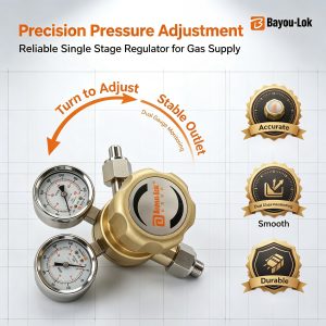 B11 316L Stainless Steel High Pressure Gas Regulator Hastelloy C276 Diaphragm Pressure Reducing Valve for UHP H2 N2 CO2 Ar O2 He
