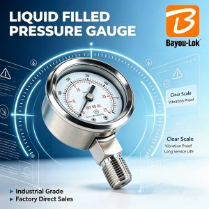 0-25MPa 1/4 Inch NPT External Thread Pressure Gauge, Stainless Steel Diaphragm Gauge Radial Axial Design Gas Pressure Regulator316 Stainless Steel High Precision Pressure Gauge