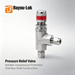 316 Stainless Steel Forged Polished NPT Three-Way Proportional Relief Valve Double Ferrule Tube Unloading Safety Valve Fitting