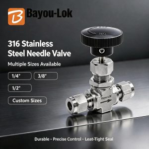 316 Stainless Steel Needle Valve High Purity Gas Cabinet Pipeline Flow Control OEM Gas Pressure Regulator