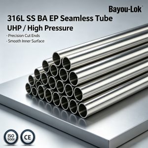 316L SS BA EP Seamless Tube Electropolished Tubing UHP Gas Semiconductor Laboratory Precision Pipe Valve Fittings High Pressure