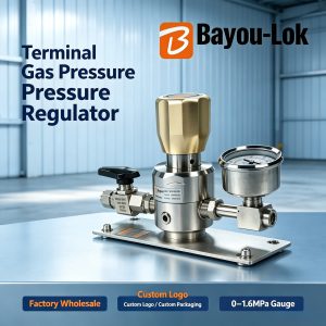YMT11 Gas Terminal Control Panel 316L Stainless Steel Secondary Gas Pressure Reducer 2.5MPa Precision Regulator Panel for Lab Pipeline
