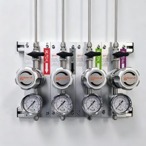 YMT11 Gas Terminal Control Panel 316L Stainless Steel Secondary Gas Pressure Reducer 2.5MPa Precision Regulator Panel for Lab Pipeline